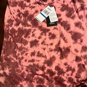 Hudson Kids Pink Sleeveless Puff Shoulder Tie-Dye Shirt